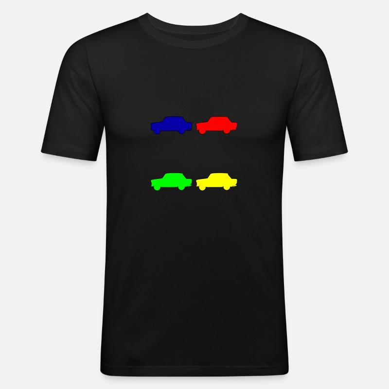  Trabbis bunt - Männer Slim Fit T-Shirt - Schwarz