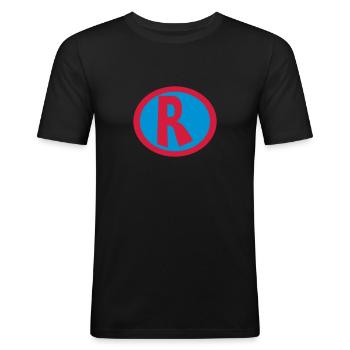 Super, Superheld, Superheldin, Hero, R - Men's Slim Fit T-Shirt - black - Front - Nik (191cm)