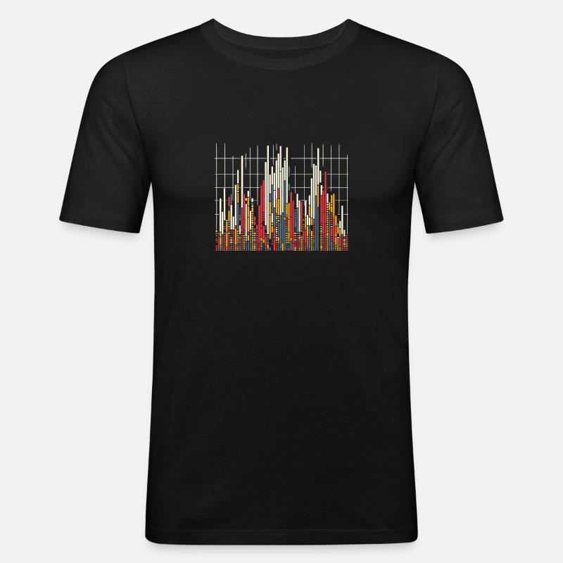 Datenanalyse & Diagramme - Visuelle Geschenkidee - Männer Slim Fit T-Shirt - Schwarz