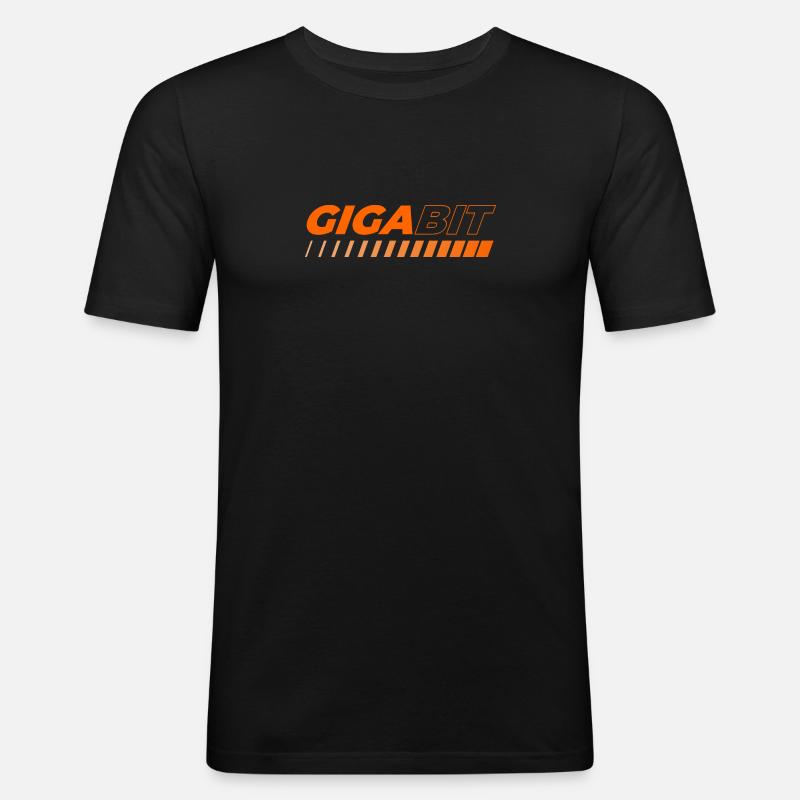 Gigabit - Männer Slim Fit T-Shirt - Schwarz