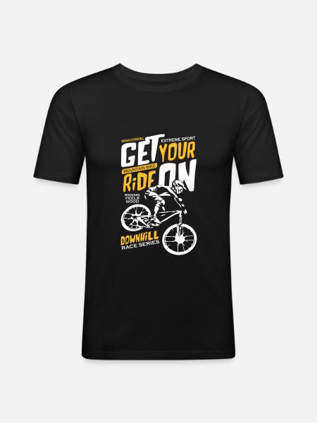 Downhill Race Series - Men's Slim Fit T-Shirt - black