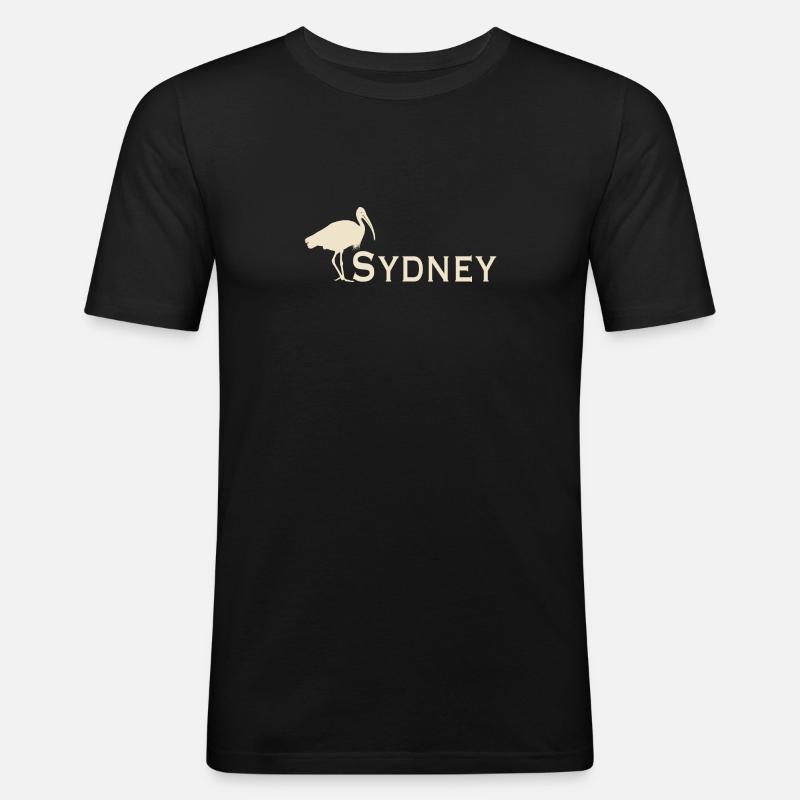 Bin Chicken Sydney - Männer Slim Fit T-Shirt - Schwarz