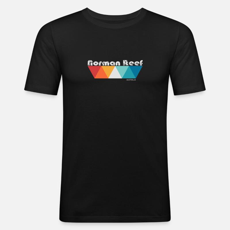Norman Reef - Männer Slim Fit T-Shirt - Schwarz