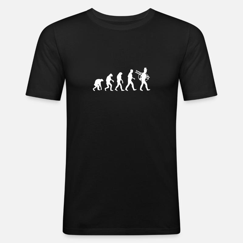 schornsteinfeger evolution - Männer Slim Fit T-Shirt - Schwarz