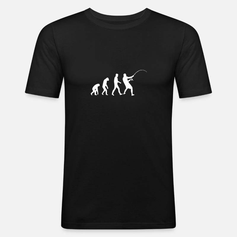 Angler Evolution Shirt - Männer Slim Fit T-Shirt - Schwarz