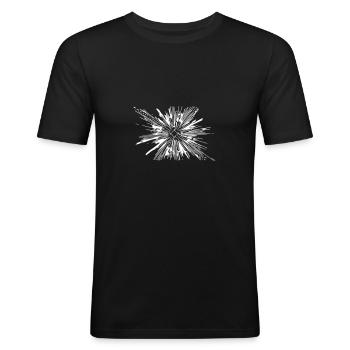 Vector Splash Explosion - T-shirt près du corps Homme - noir - Devant - Nik (191cm)