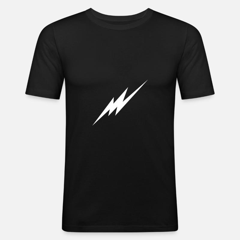 Blitz - Männer Slim Fit T-Shirt - Schwarz