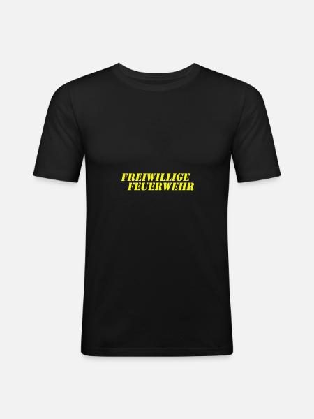 Freiwillige Feuerwehr - Männer Slim Fit T-Shirt - Schwarz