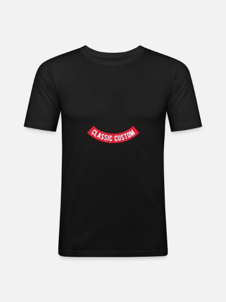Classic Custom Banner - Men's Slim Fit T-Shirt - black