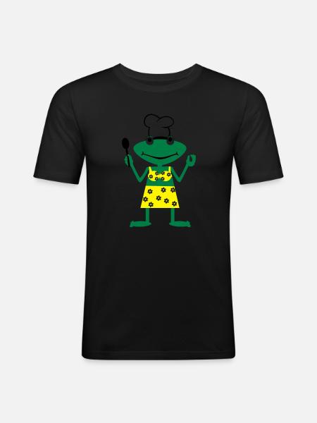 Cook frog - Men's Slim Fit T-Shirt - black