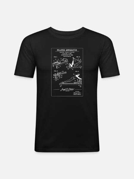 Pilates Apparatus Blueprint - Men's Slim Fit T-Shirt - black