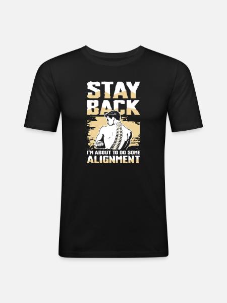 Retreat I'm doing an alignment - Men's Slim Fit T-Shirt - black