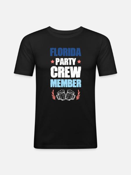 Florida Party Crew - Men's Slim Fit T-Shirt - black