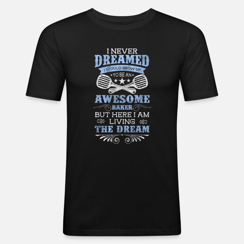 Backen Beruf Lecker - Männer Slim Fit T-Shirt - Schwarz