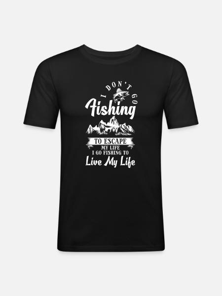 Pêche Pêche Mer - T-shirt près du corps Homme - noir