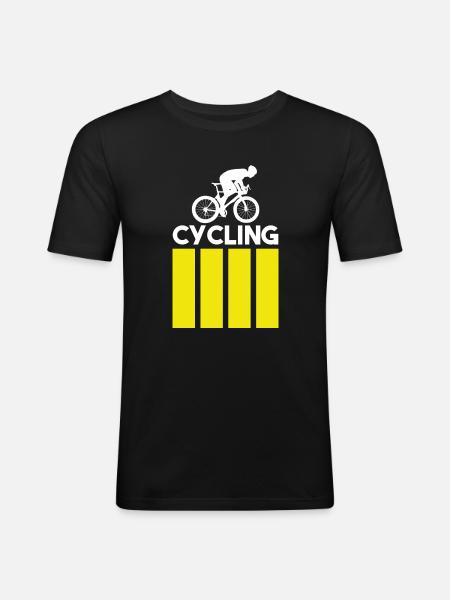 Cycling - Modern - Männer Slim Fit T-Shirt - Schwarz