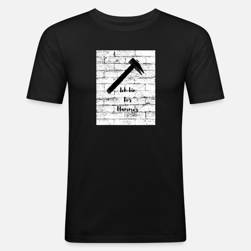 Ich bin der Hammer - Männer Slim Fit T-Shirt - Schwarz