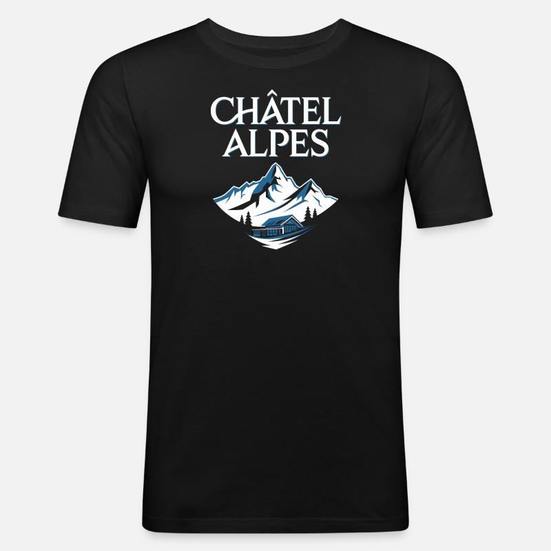 Châtel - Alpes - T-shirt près du corps Homme - noir