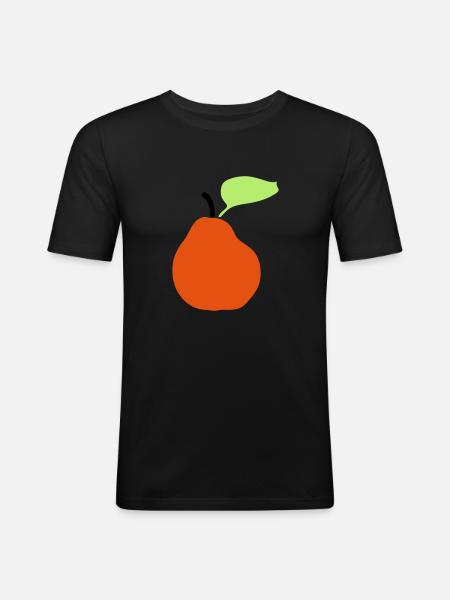 pear fruit - Men's Slim Fit T-Shirt - black