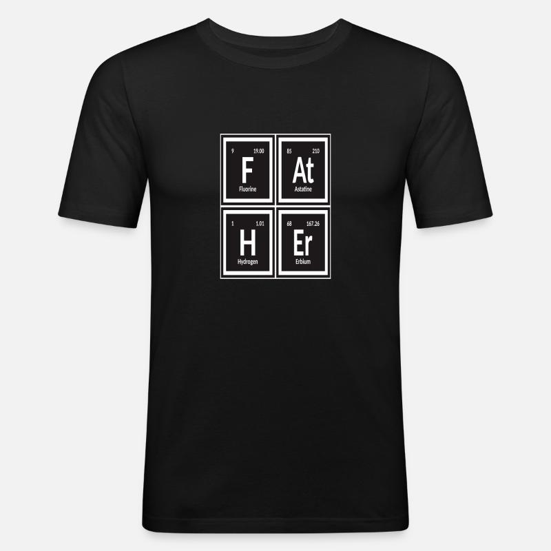 Vater | Periodensystem der Elemente - Männer Slim Fit T-Shirt - Schwarz