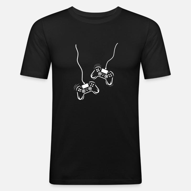 Game Console Controller - Men's Slim Fit T-Shirt - black