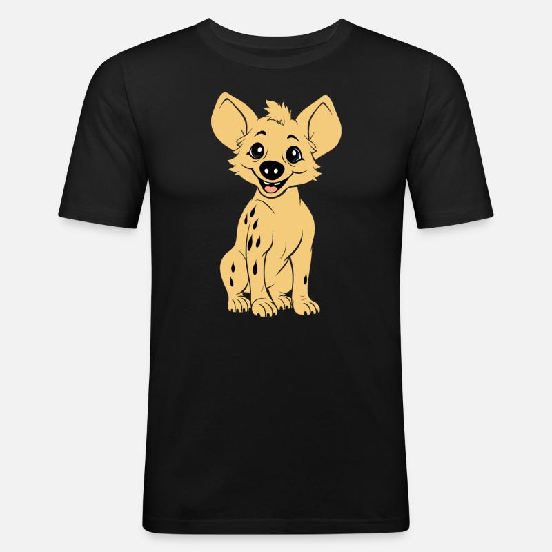 Hyäne - Männer Slim Fit T-Shirt - Schwarz
