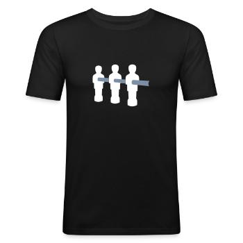 Kicker - Männer Slim Fit T-Shirt - Schwarz - Vorne - Nik (191cm)
