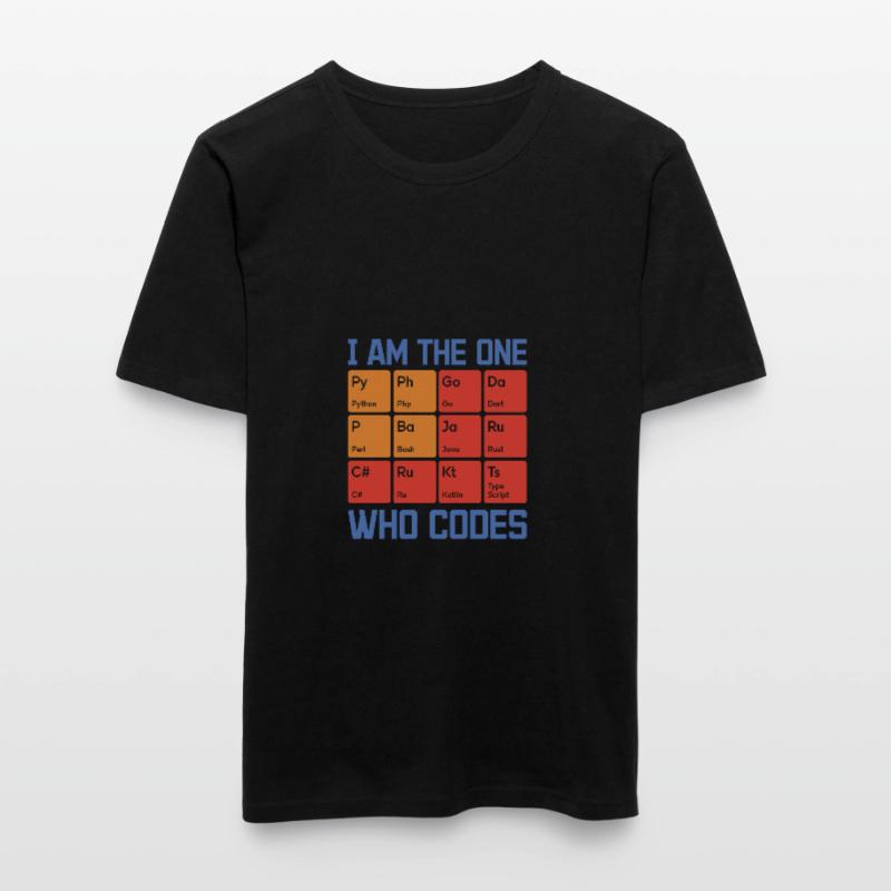 I Am The One Who Codes Programming Programmer Nerd Männer Slim Fit T-Shirt