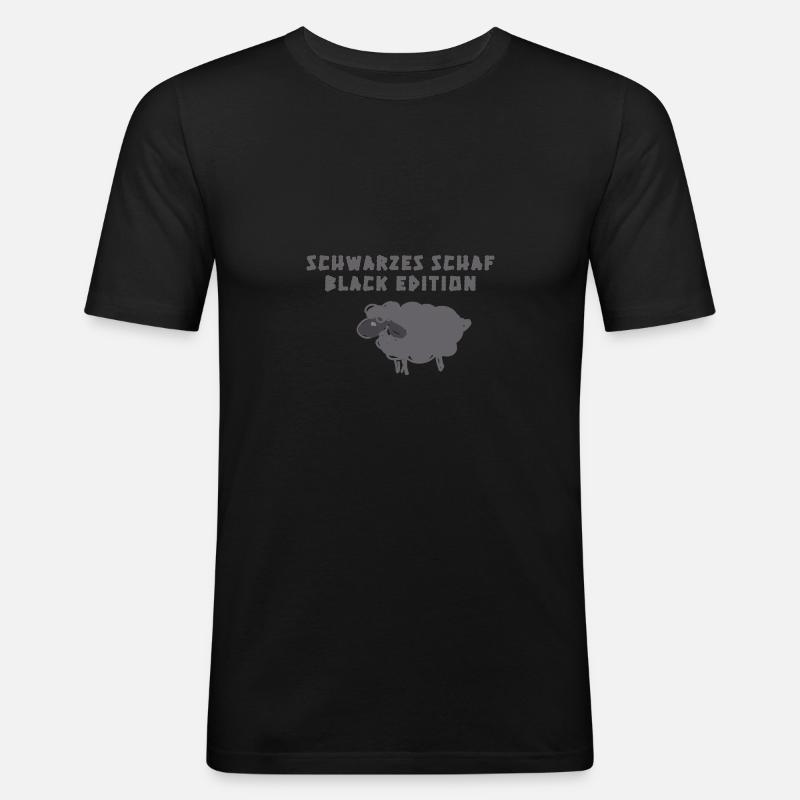 Schwarzes Schaf,,Schaf,illustration - Männer Slim Fit T-Shirt - Schwarz