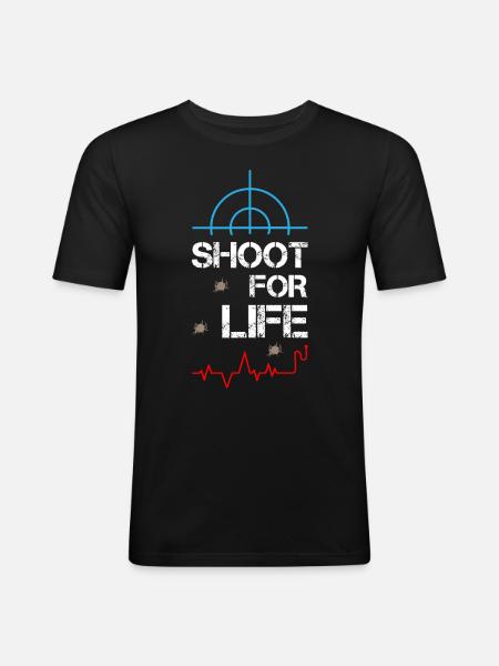 Tirez pour la vie Sniper - T-shirt près du corps Homme - noir