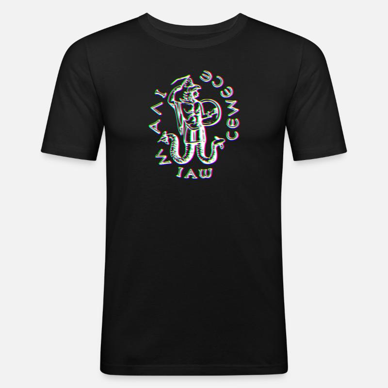 Fehlerhaftes Abraxas-Symbol - Männer Slim Fit T-Shirt - Schwarz