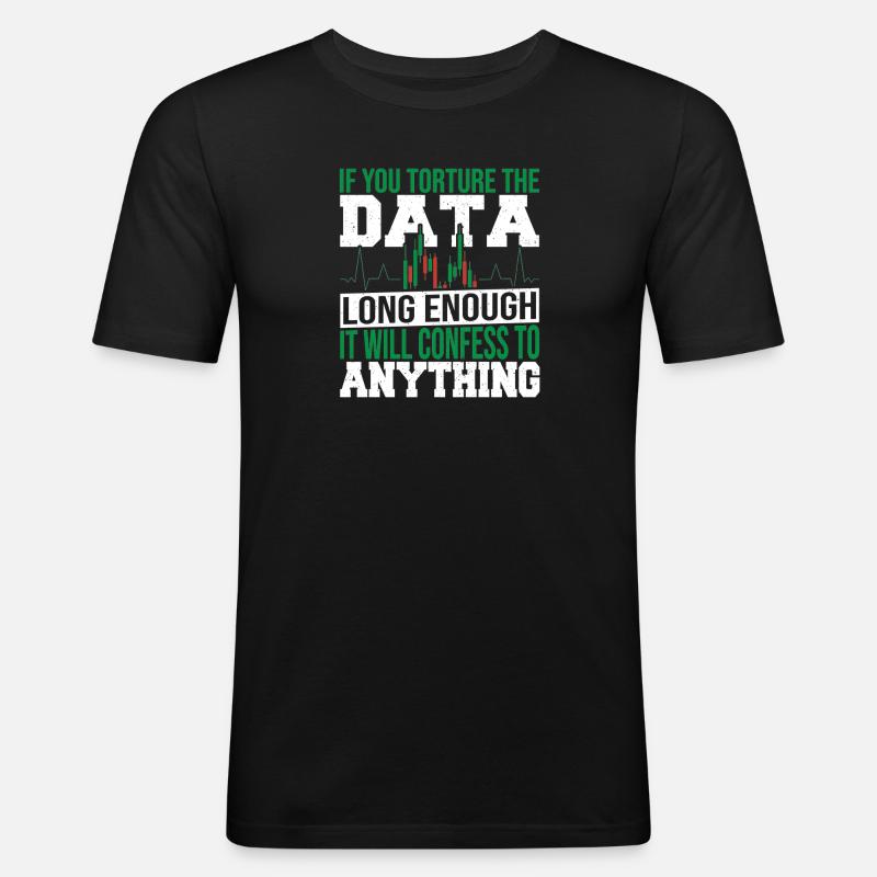 Datenanalyse Datenintegration Datenwissenschaft - Männer Slim Fit T-Shirt - Schwarz