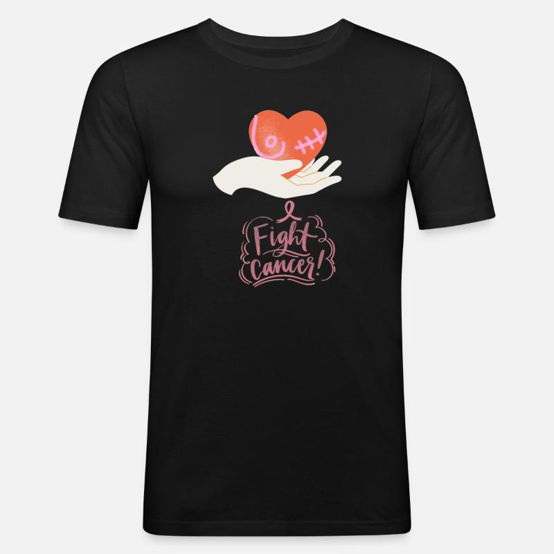Kampf gegen Krebs - Männer Slim Fit T-Shirt - Schwarz