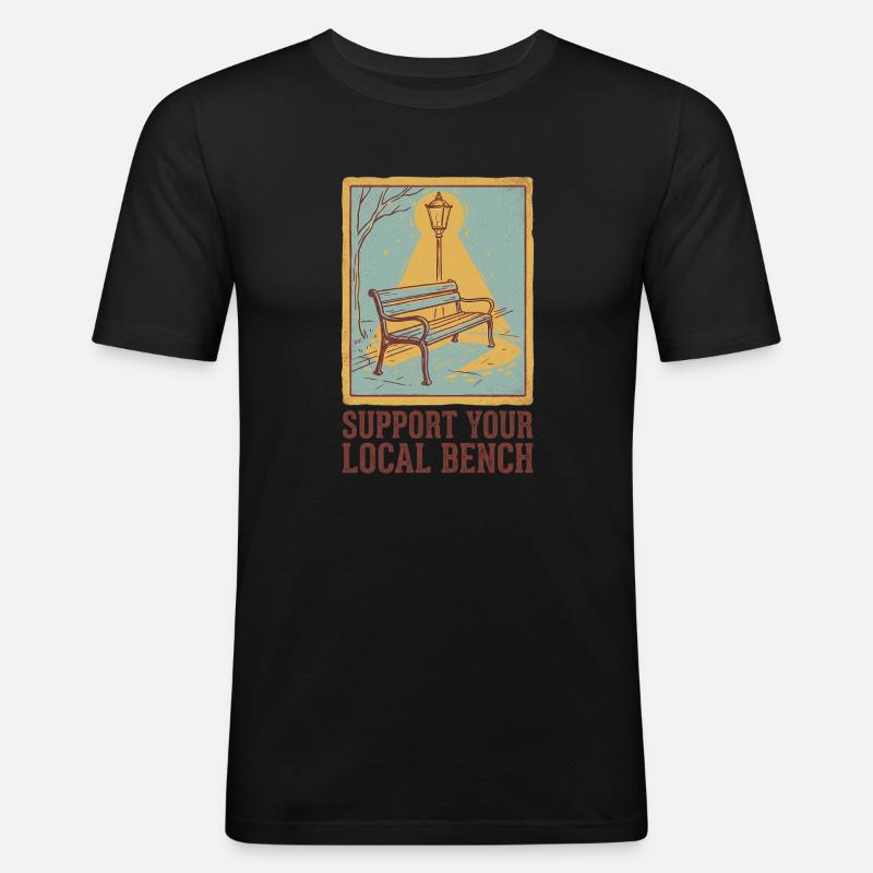 Support Bench - Men's Slim Fit T-Shirt - black
