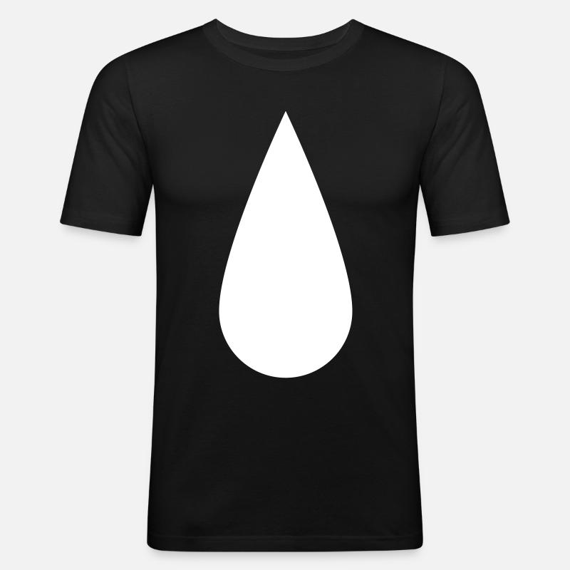 Träne - Männer Slim Fit T-Shirt - Schwarz