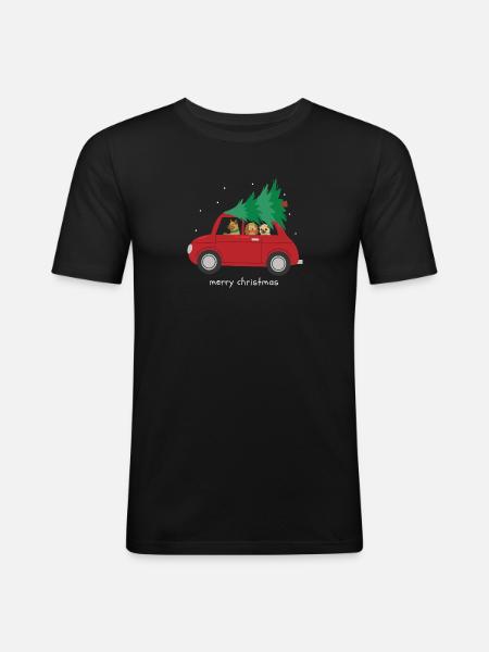 Merry Christmas - Men's Slim Fit T-Shirt - black