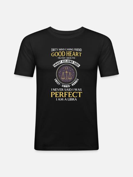Libra Astrology Superstition Heaven - Men's Slim Fit T-Shirt - black