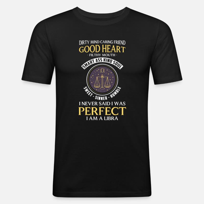 Libra Astrology Superstition Heaven - Men's Slim Fit T-Shirt - black