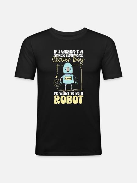Android Mechanics Robotics Technician - Men's Slim Fit T-Shirt - black