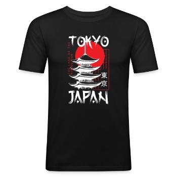 Tokyo Kanto Adventure Kyoto - Men's Slim Fit T-Shirt - black - Front - Nik (191cm)