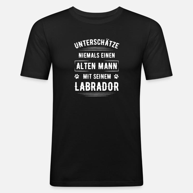 Labrador - Männer Slim Fit T-Shirt - Schwarz