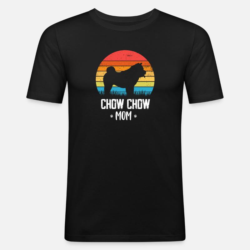 Chow Chow - Männer Slim Fit T-Shirt - Schwarz