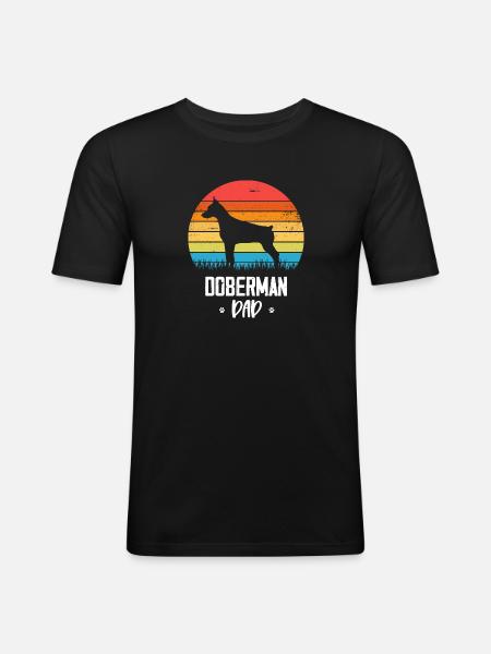 Doberman - Men's Slim Fit T-Shirt - black