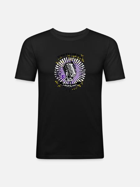 Slice8 - Männer Slim Fit T-Shirt - Schwarz