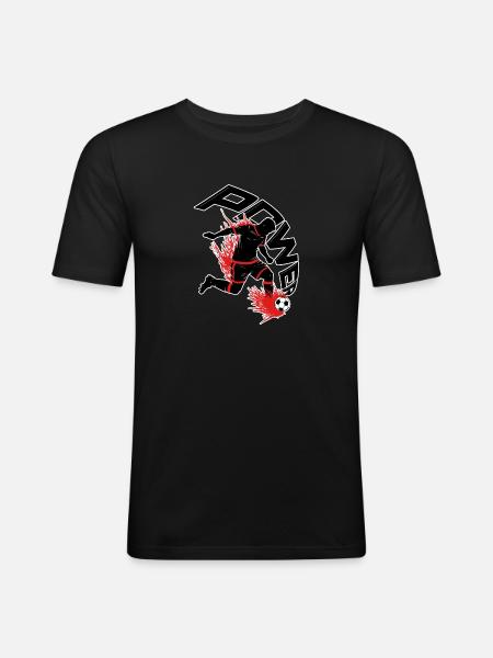 Football Power - Men's Slim Fit T-Shirt - black