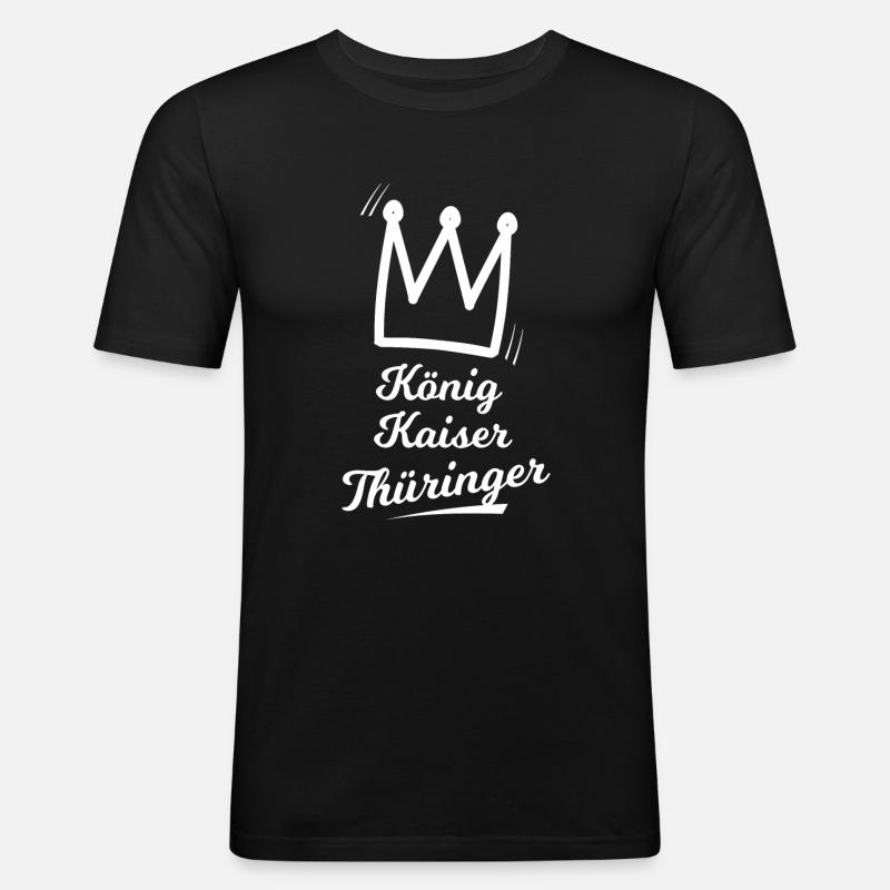 At home in Thuringia - Men's Slim Fit T-Shirt - black
