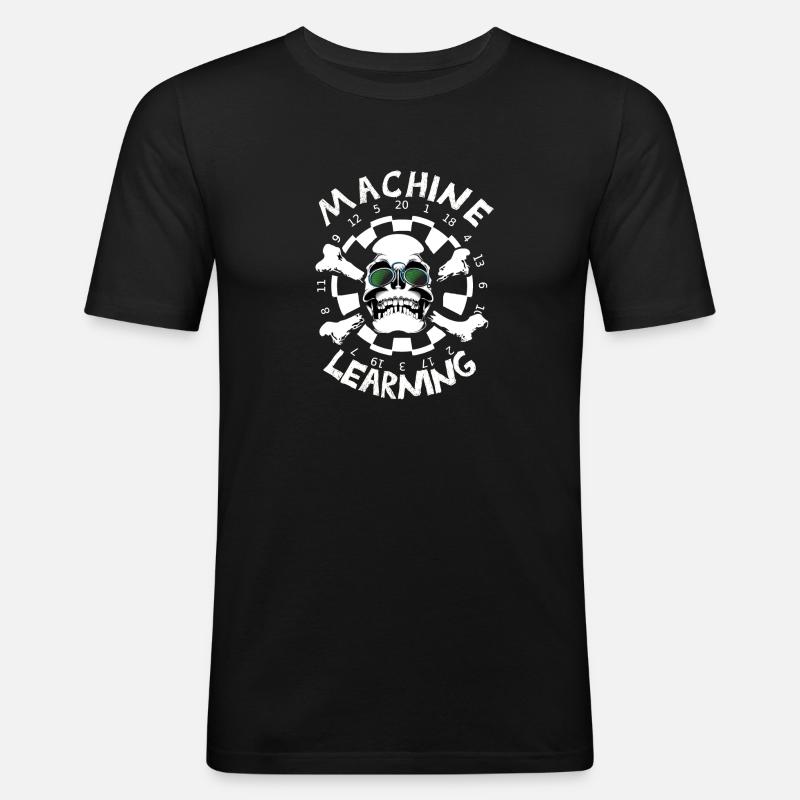 Machine learning - Männer Slim Fit T-Shirt - Schwarz