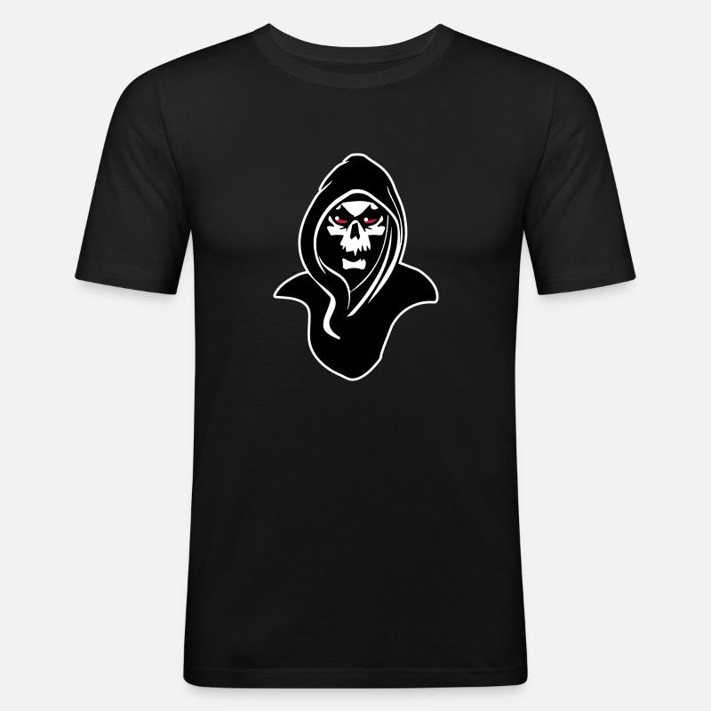 mort capot - T-shirt près du corps Homme - noir