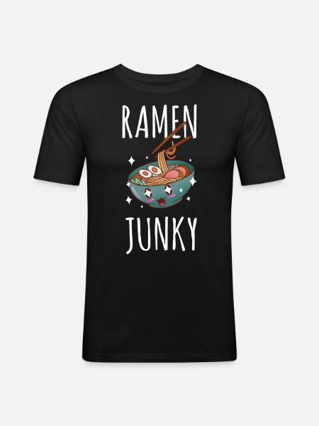 Ramen - Men's Slim Fit T-Shirt - black