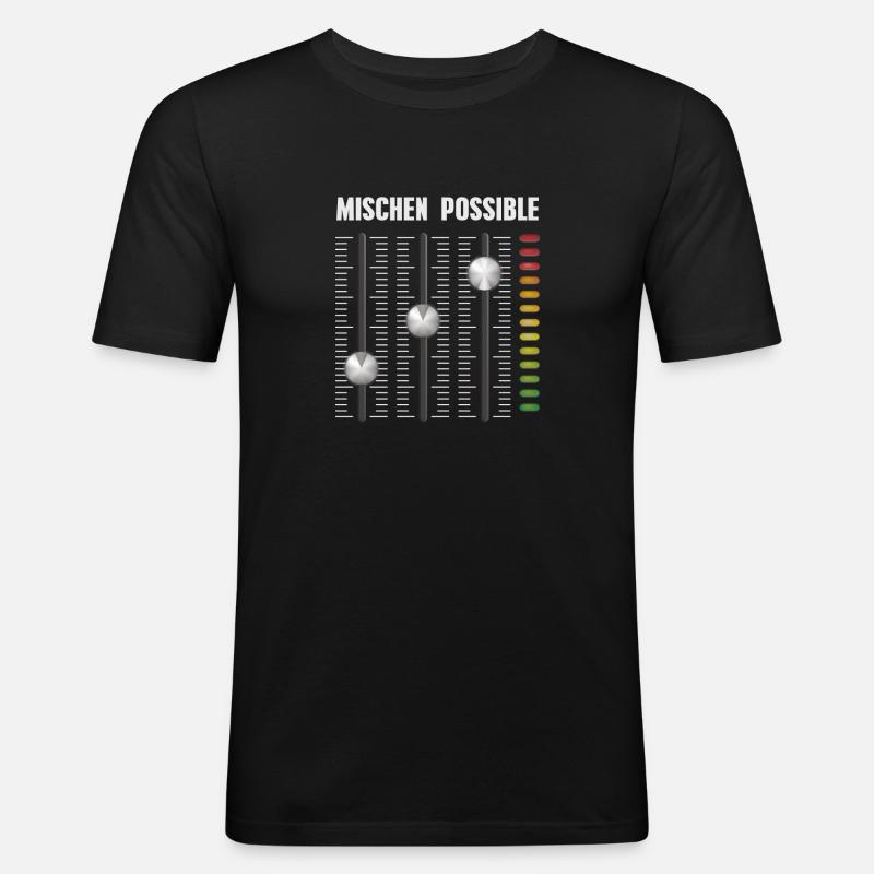 Mischen Possible - Männer Slim Fit T-Shirt - Schwarz